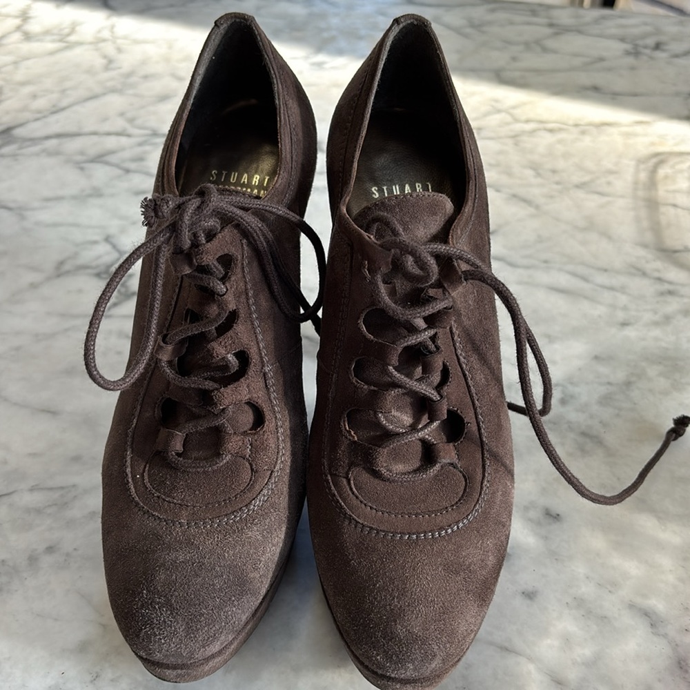 Stuart Whitzman Closed Toe Half Boot Size 6m - image 1